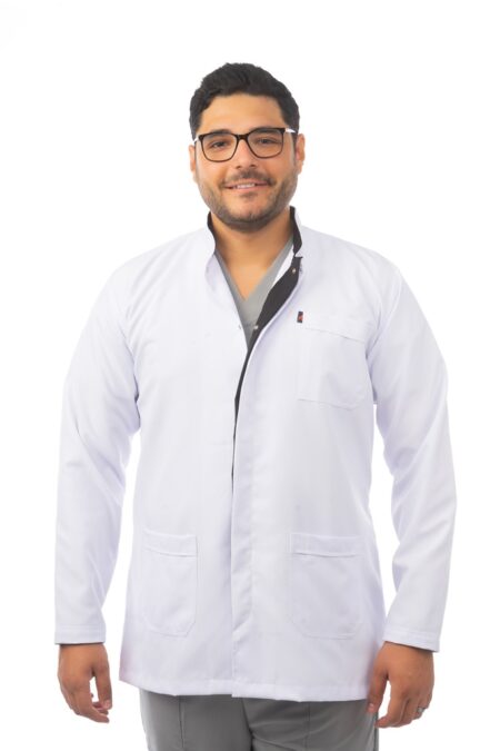 لاب كوت رويال قصير مطعم أسود