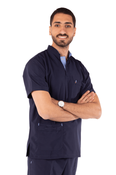 توب رويال رجالي كحلي نص كم